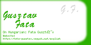 gusztav fata business card